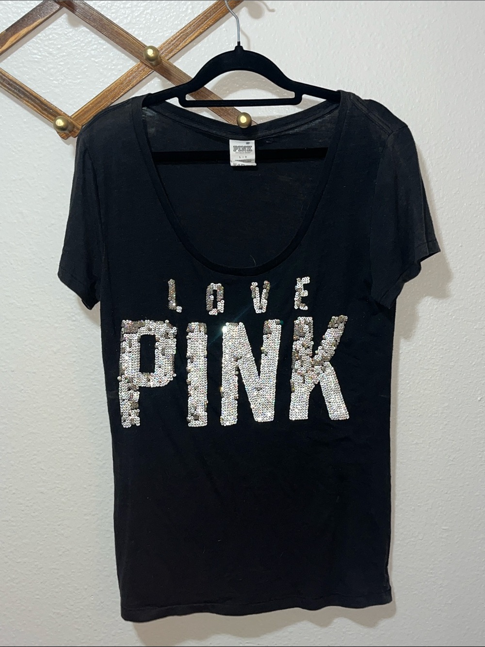 Sequin Love Pink Tee